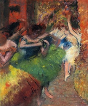 Edgar Degas Painting - bailarines entre bastidores Edgar Degas